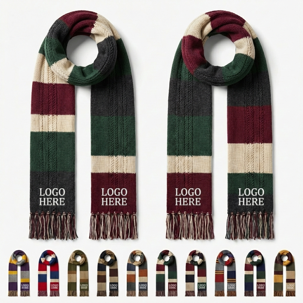 Personalized Team Spirit Stretch Knit Scarf