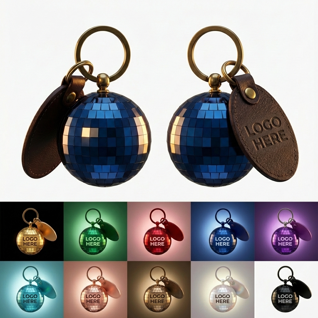 Night & Day Sparkle Keychain - Faceted Reflective Disco Orb