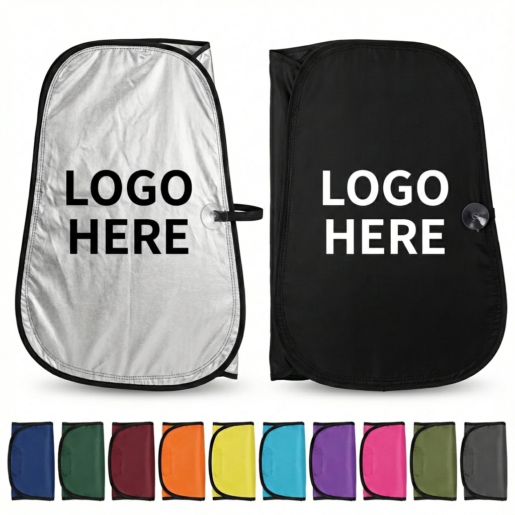 EZ-Fold Reflective Side Window Sun Shade with Logo Printing Option