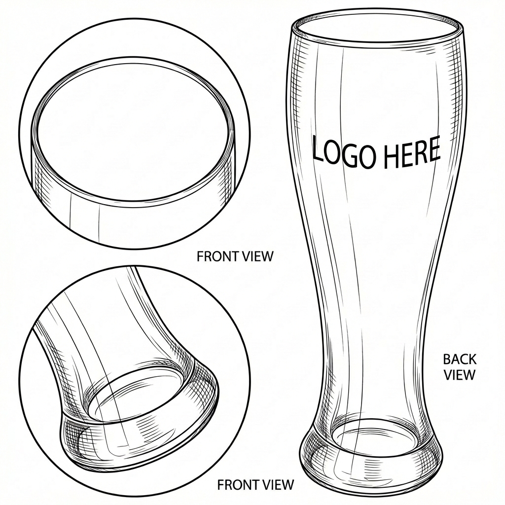 The Classic Pint: 18.6 oz Premium Colored Glass Beer Cup Set