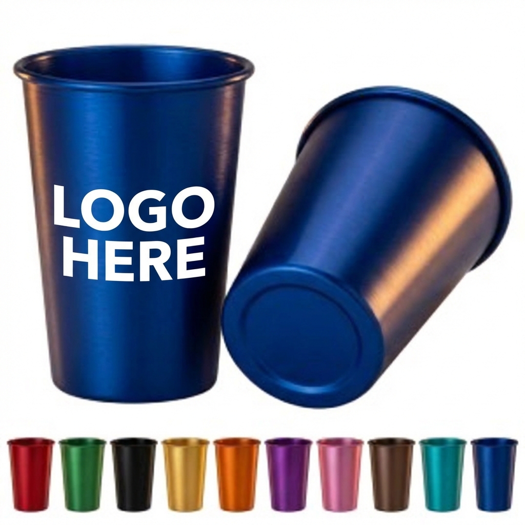 16oz Aluminum Party Camping Cup - Durable Metallic Finish