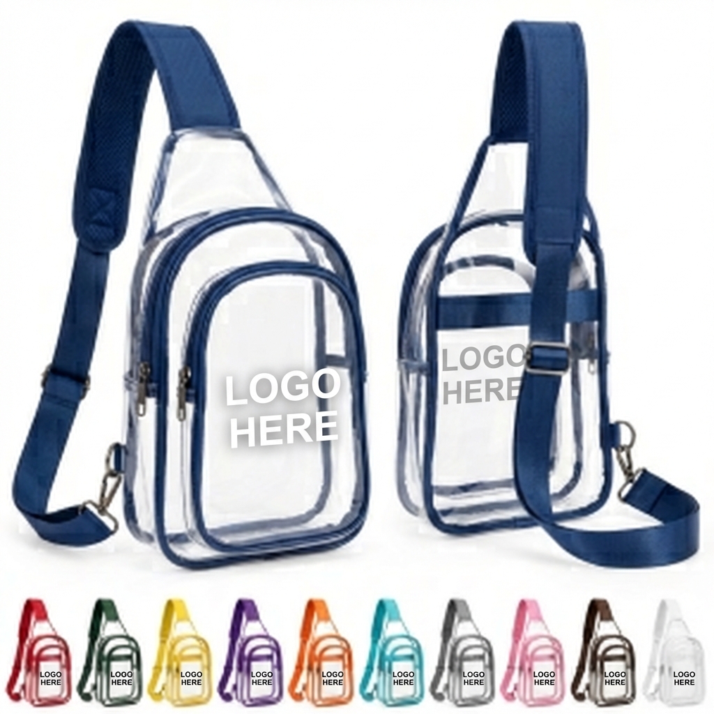 Padded-Strap Transparent Backpack: Easy-Organize PVC Bag