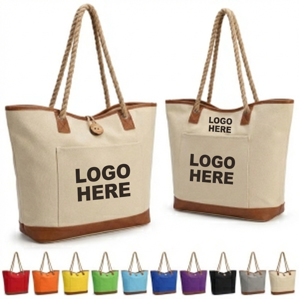 The Anchor Tote: Durable Oxford Fabric Bag with Rope Handle